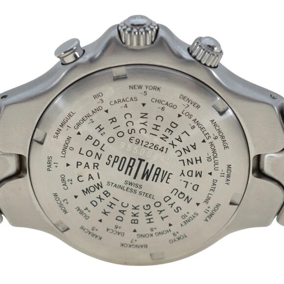 Men's 40mm Ebel Sport Wace World Timer GMT SS Automatic Wacth! Ref: E9122641! - Picture 8 of 8